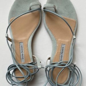 NEW Emme Parsons suede light blue Susan Sandal Size 6.5 US or Size 37 Italy